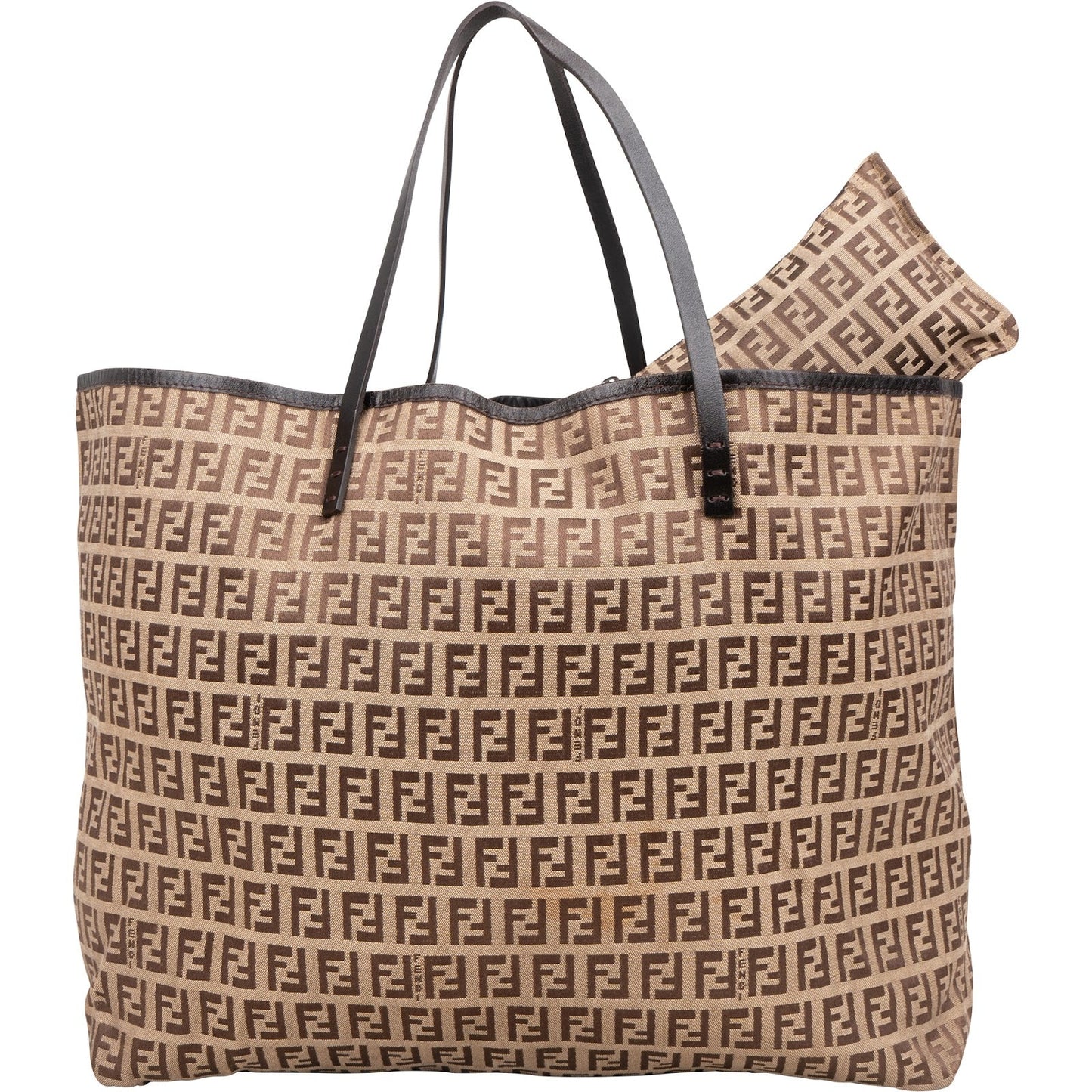 Fendi Monogram FF Nylon Tote Shopper Handbag