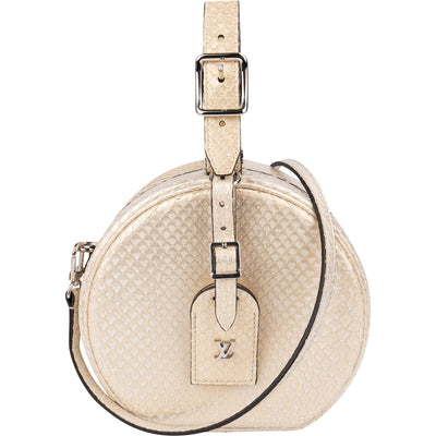 Louis Vuitton Python Leather Nano Boite Chapeau Crossbody Bag