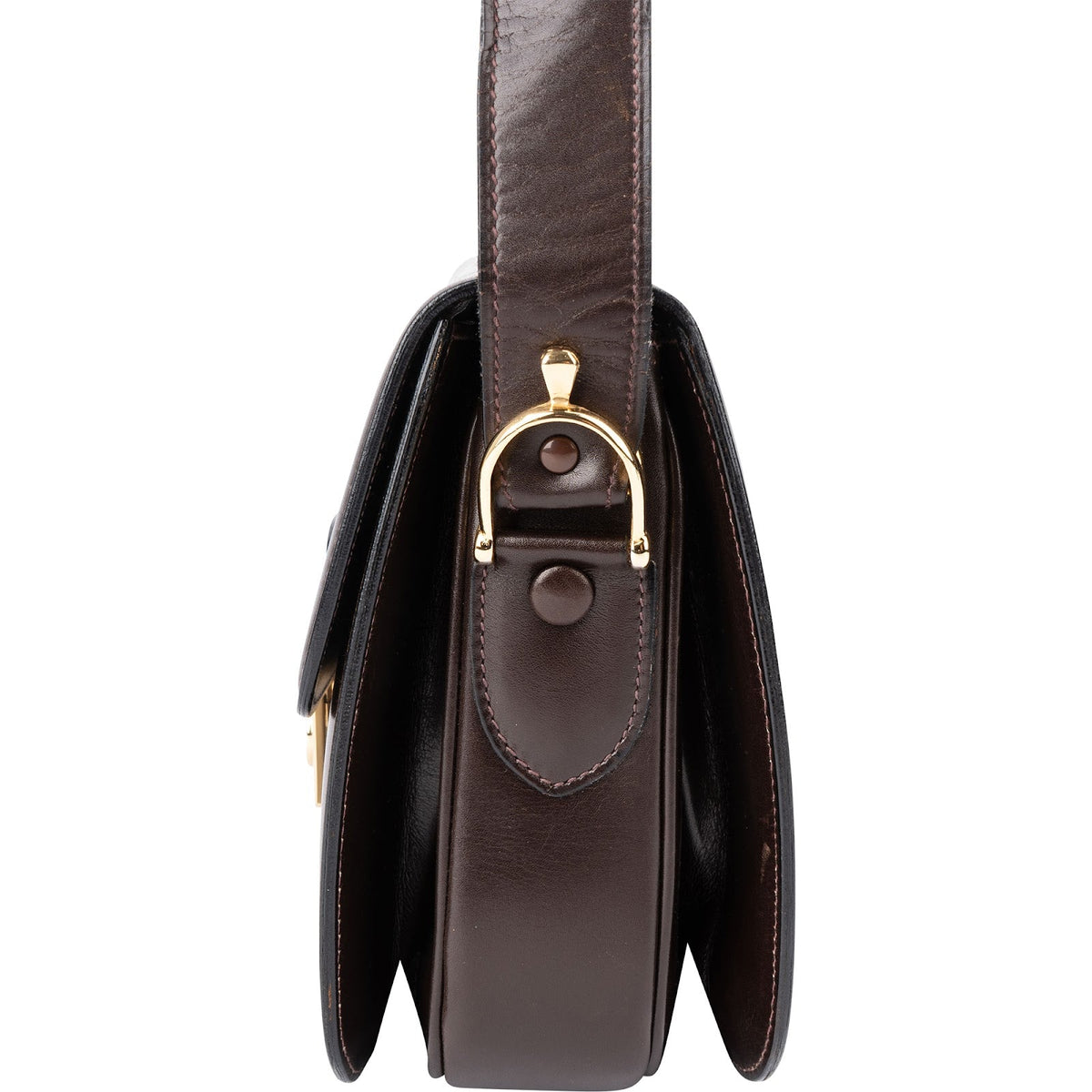 Céline Leather Vintage Horse Carriage Flap Shoulder Bag