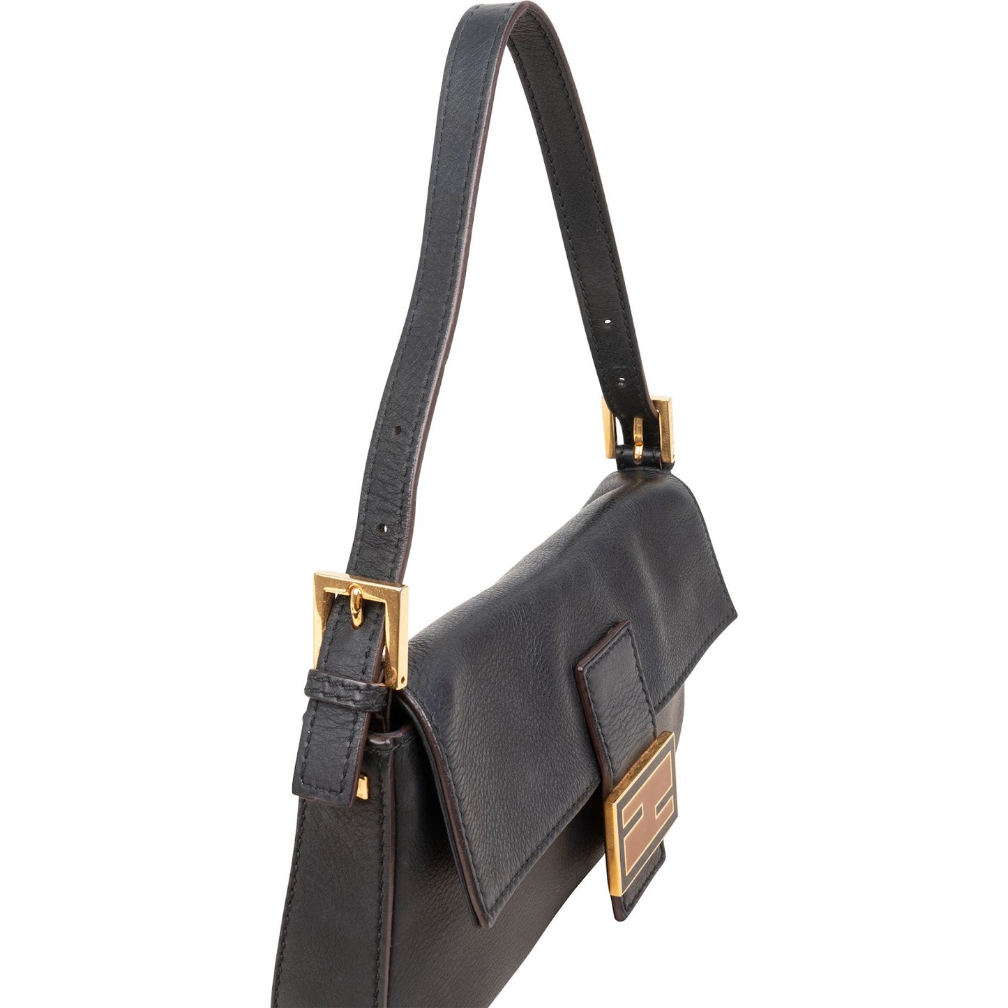Fendi Vitello Leather Baguette Shoulder Bag