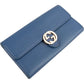 Gucci Pebbled Leather Interlocking GG Continental Wallet