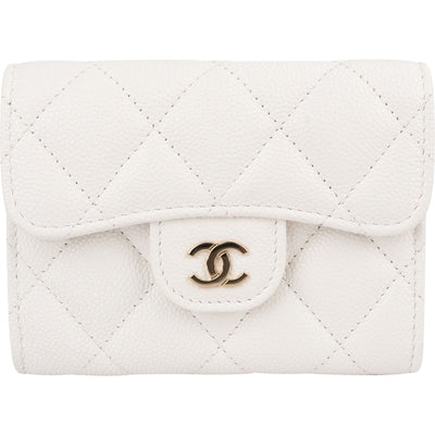 Chanel Quilted Caviar Leather Classic Coin Mini Wallet