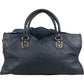 Balenciaga Navy Calfskin Leather Giant City Handbag