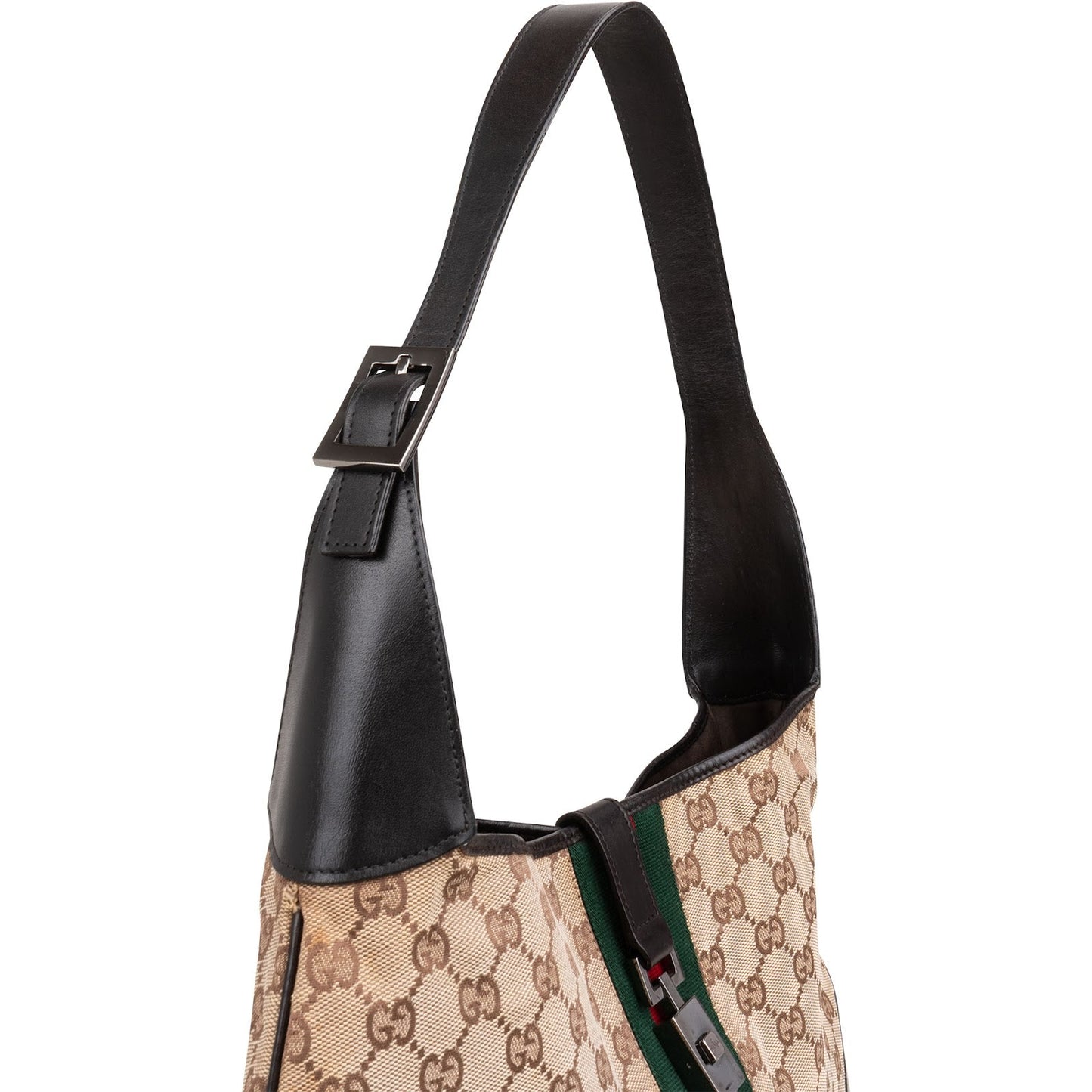 Gucci Monogram GG Canvas Jackie Hobo Shoulder Bag