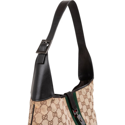 Gucci Monogram GG Canvas Jackie Hobo Shoulder Bag