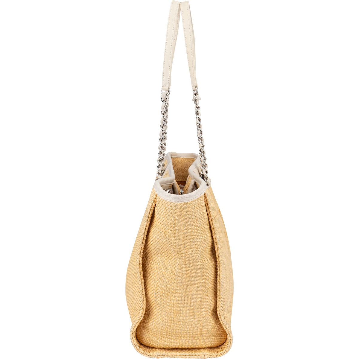 Chanel Raffia Deauville Tote Shoulder Bag