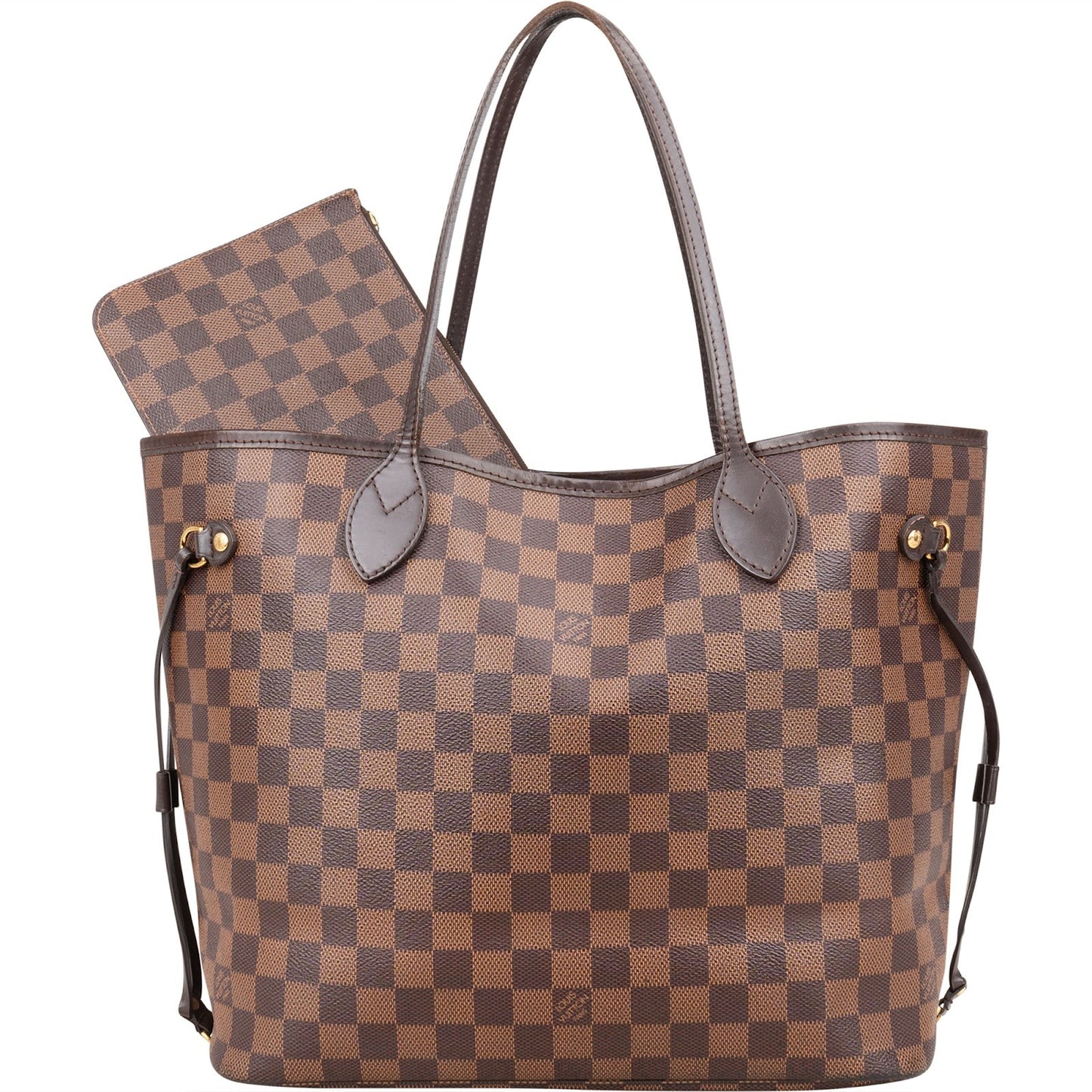 Louis Vuitton Monogram Damier Ebene Neverfull MM Shoulder Bag