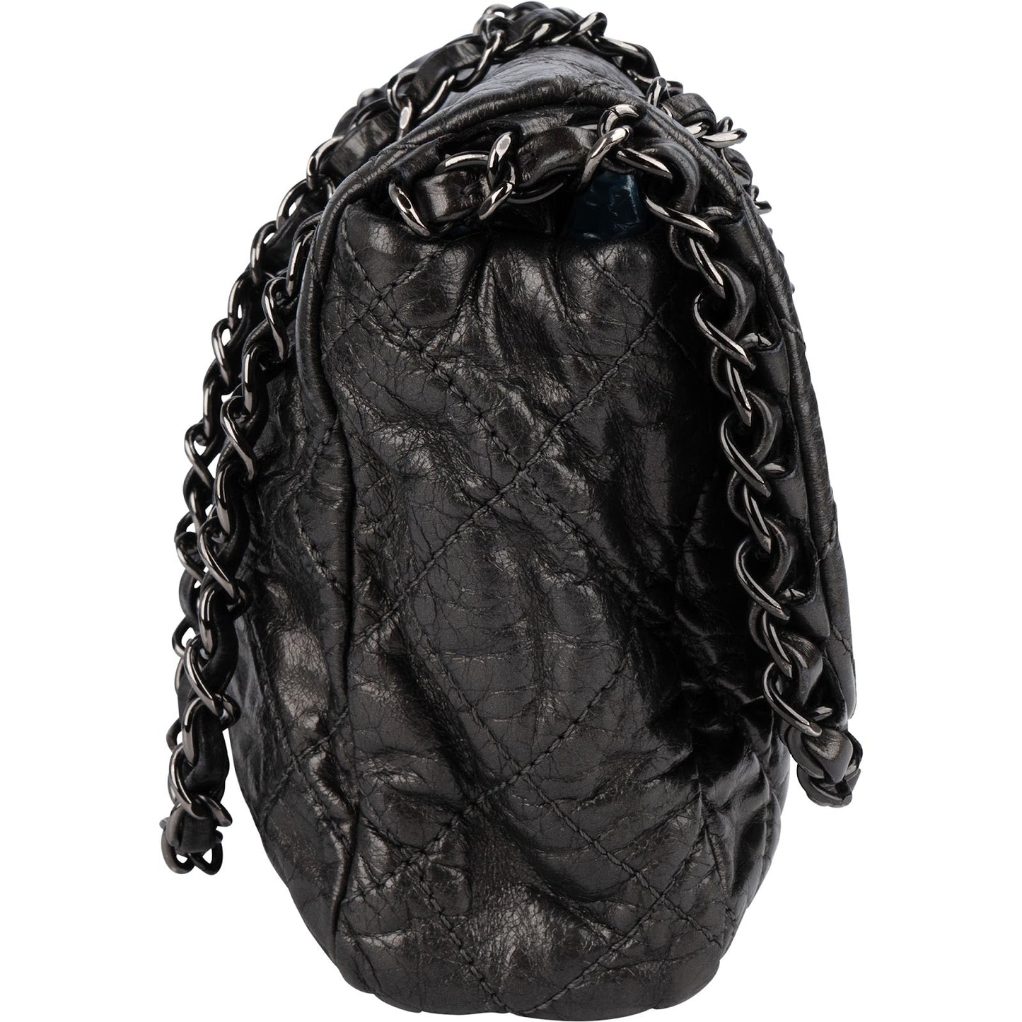 Chanel Quilted Calfskin Chain Me East West Single Flap Shoulder Bag
