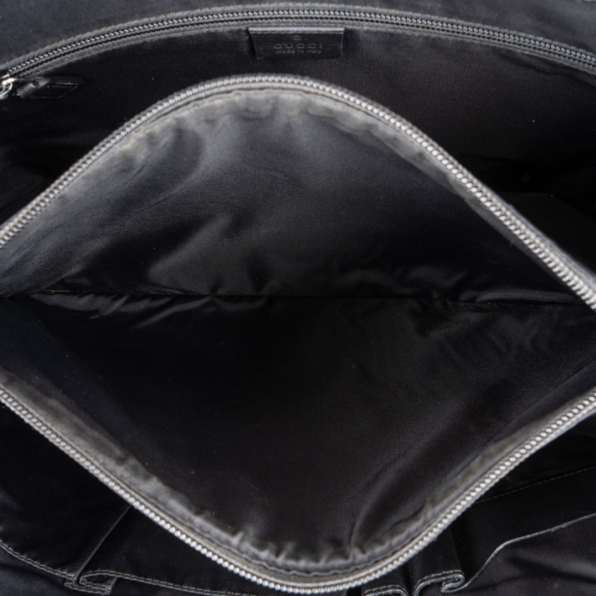 Gucci Guccissima Leather Web Detail Briefcase Handbag