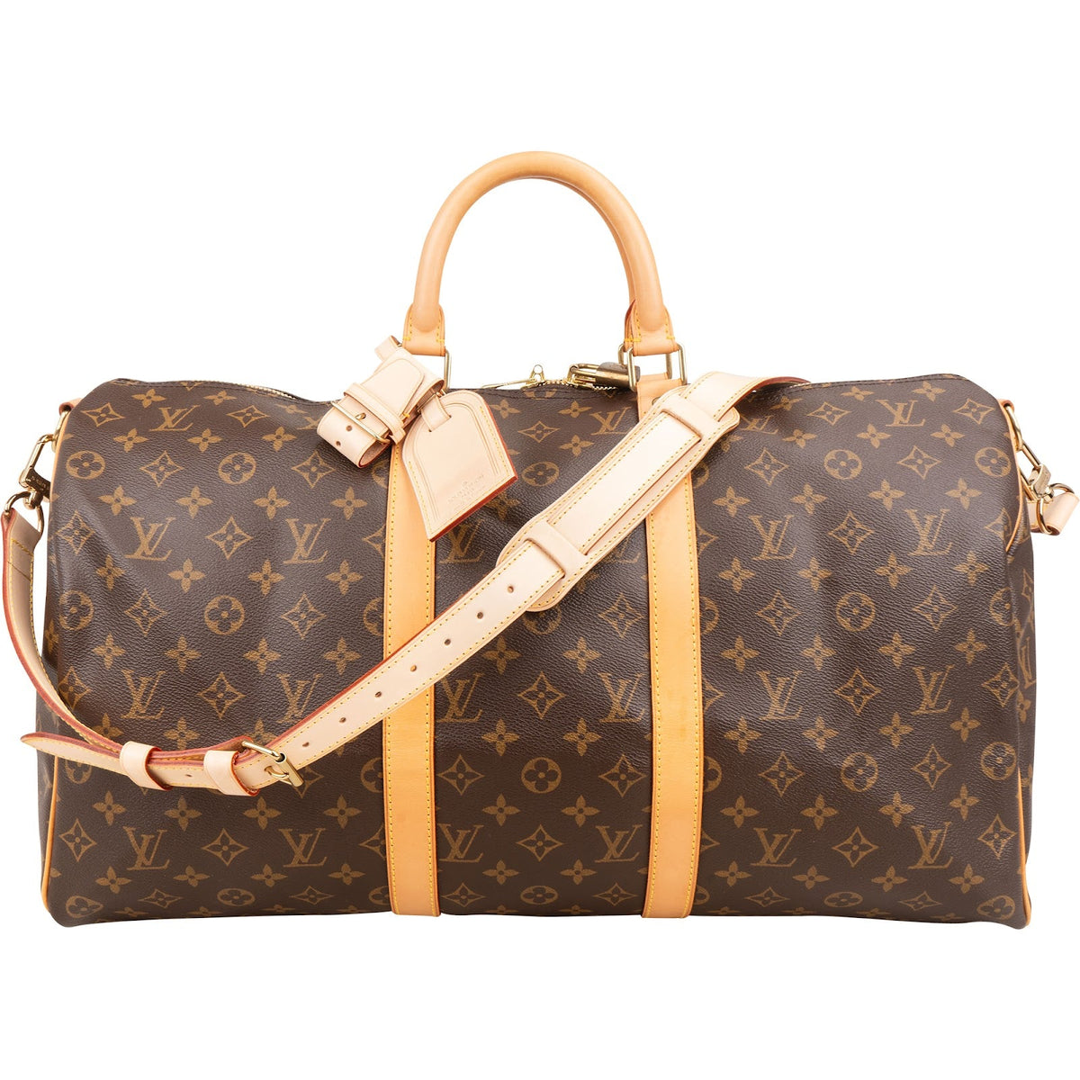 Louis Vuitton Monogram Canvas Keepall 50 Bandoulière Travel Bag
