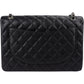 Chanel Quilted Caviar Leather Palladium Maxi Double Flap Crossbody Bag