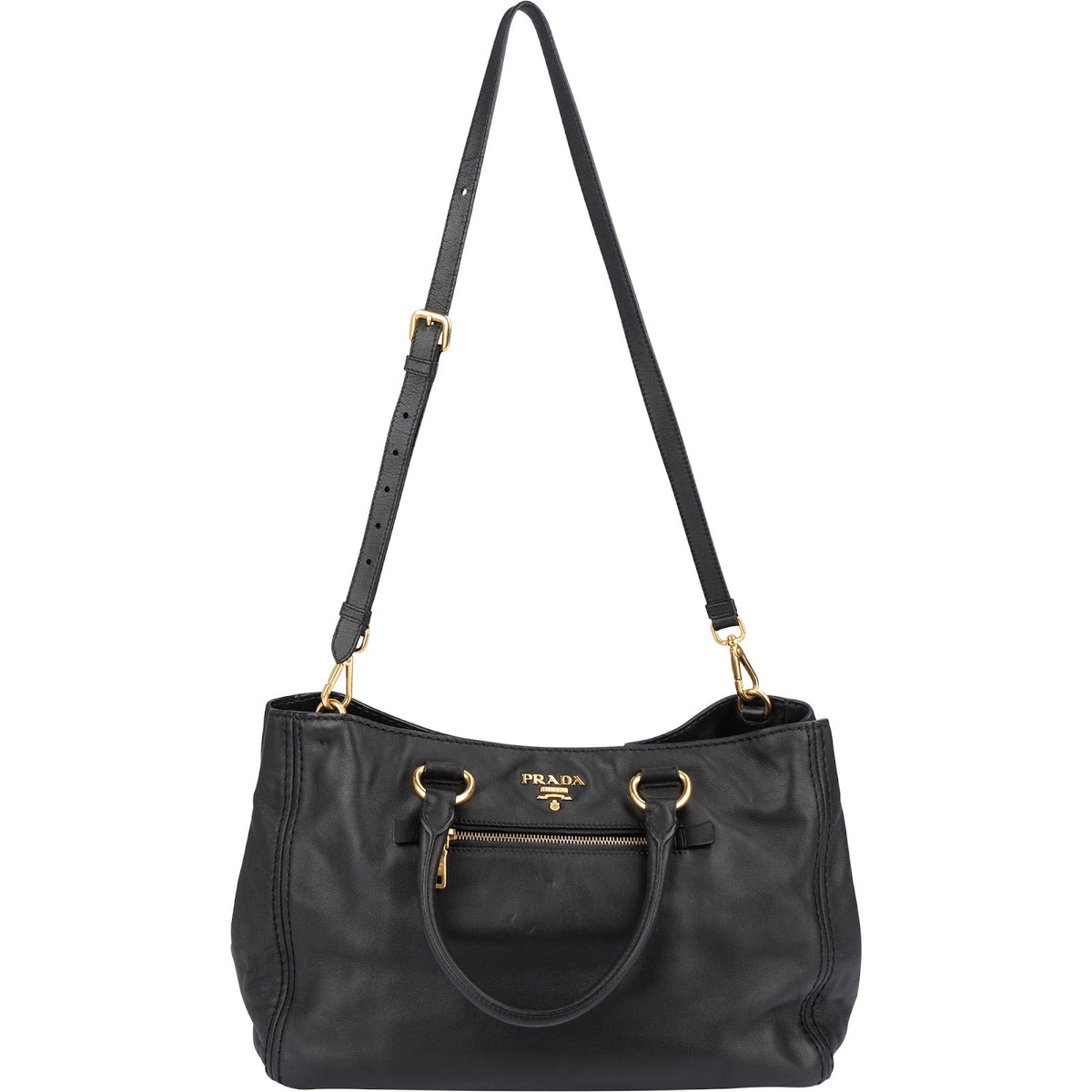 Prada Black Nappa Leather Tote Handbag