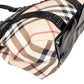 Burberry Nova-Check Studded Knight Hobo Handbag