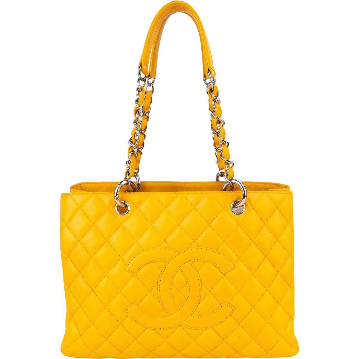 Chanel Quilted Caviar Leather Maxi Grand Shopping CC Tote Shoulder Bag
