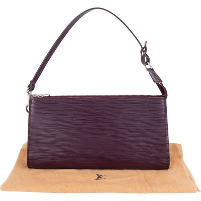 Louis Vuitton Purple Epi Leather Pochette Accessoires Handbag