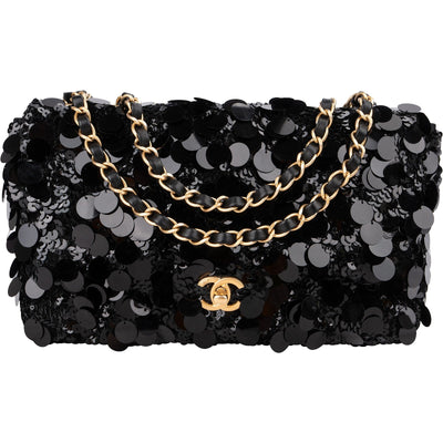 Chanel Limited Sequin Classic Medium Single Flap Crossbody Bag