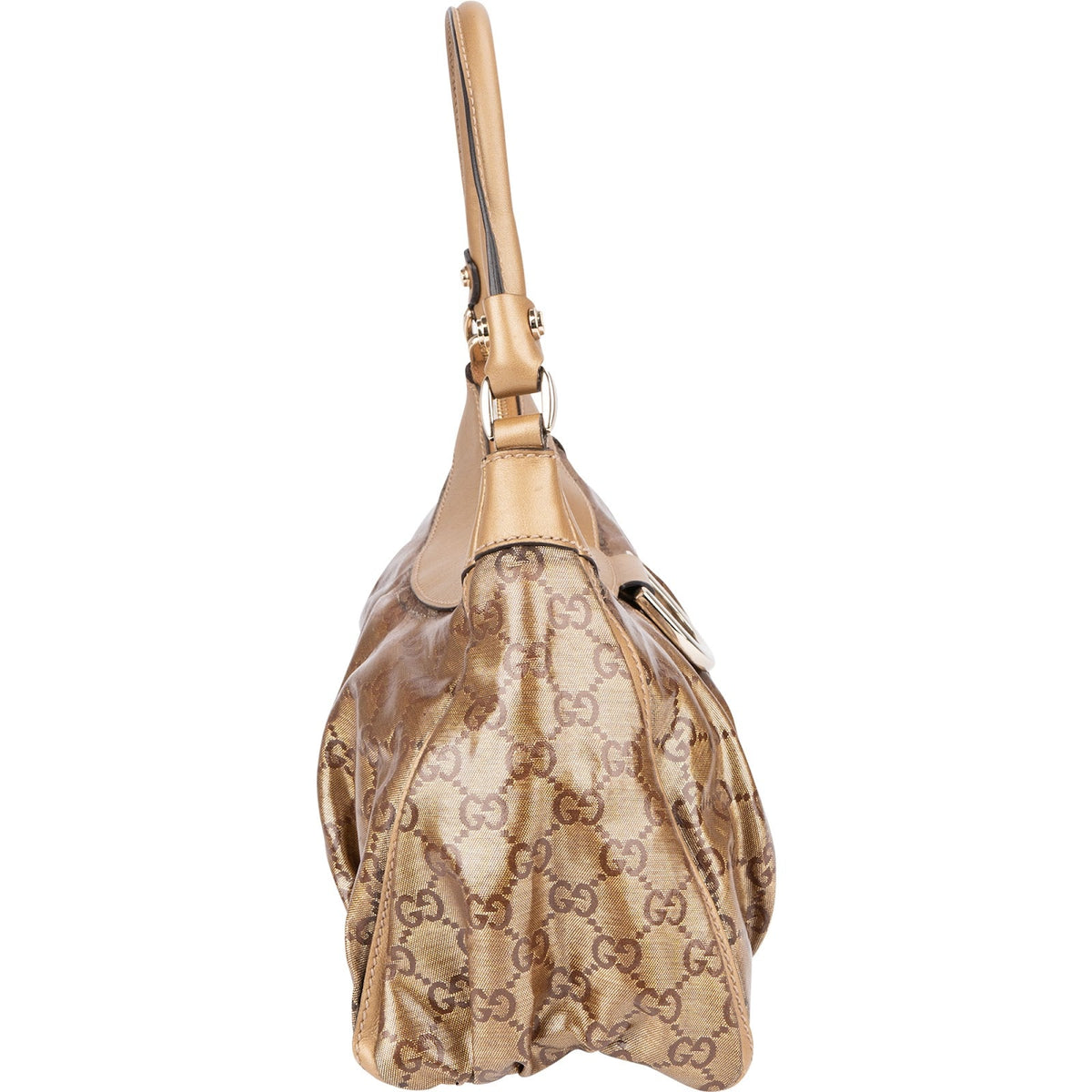 Gucci Monogram GG Coated Metallic Canvas Abbey D-Ring Shoulder Bag