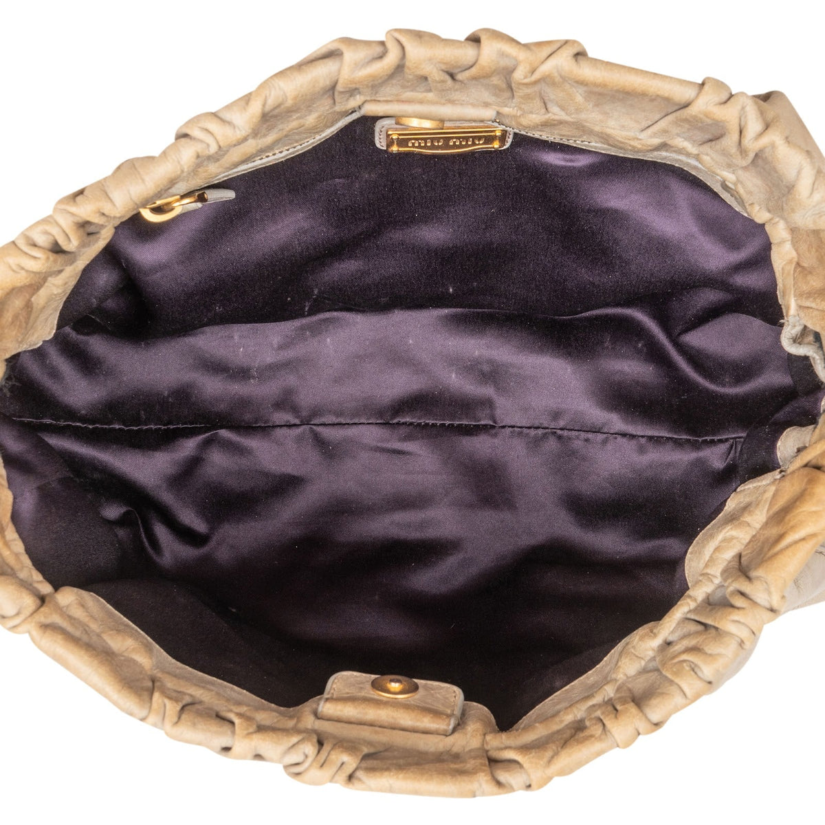 Miu Miu Vitello Lux Leather Bow Handbag