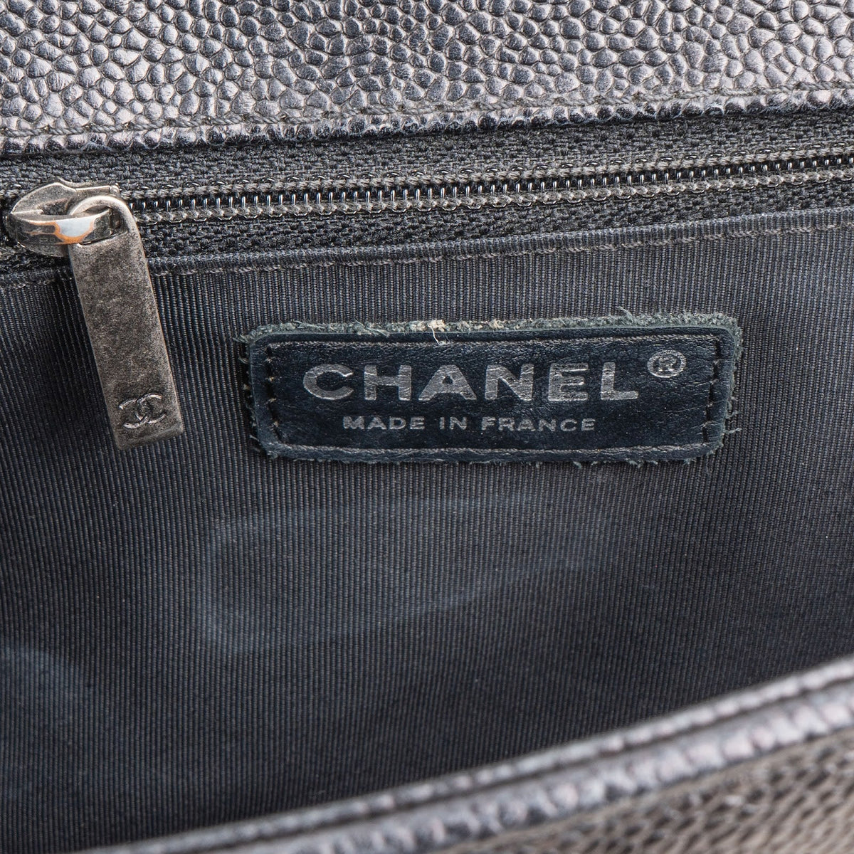 Chanel Quilted Caviar Leather New Medium Boy Single Flap Crossbody Bag