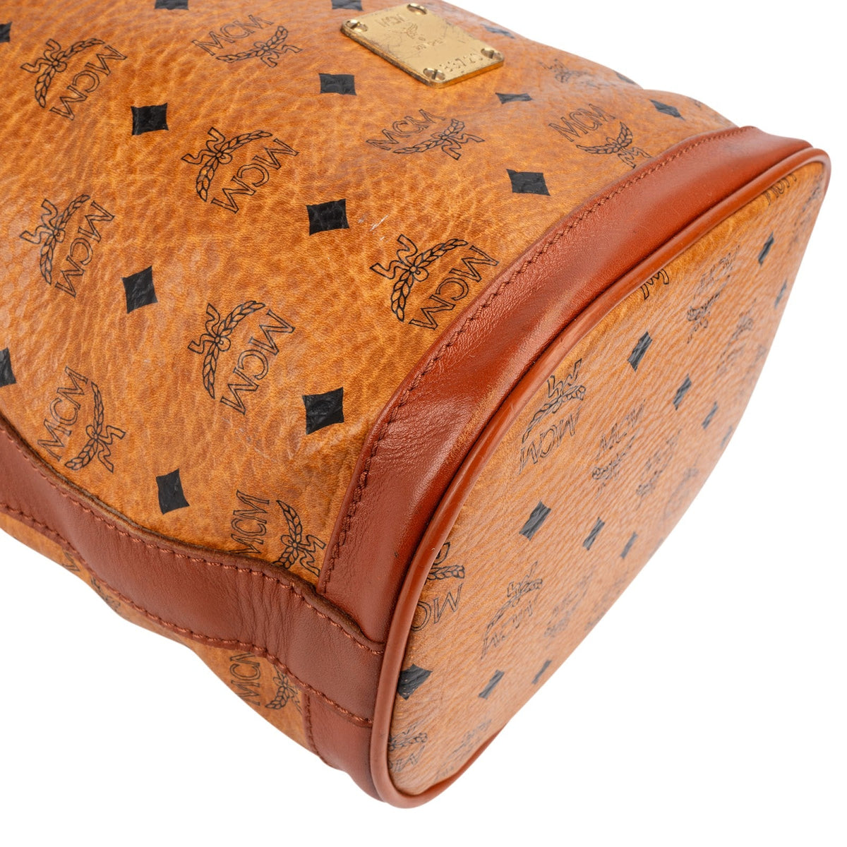 MCM Monogram Visetos Drawstring Bucket Crossbody Bag