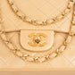 Chanel Quilted Lambskin 24K Gold Medium Double Flap Shoulder Bag