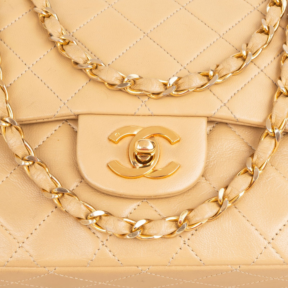 Chanel Quilted Lambskin 24K Gold Medium Double Flap Shoulder Bag