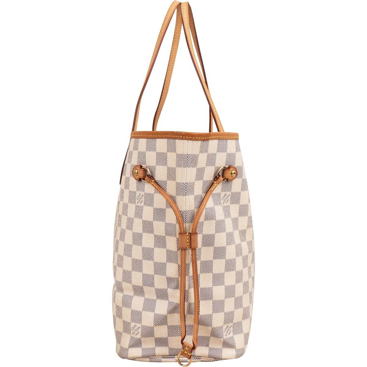 Louis Vuitton Monogram Damier Azur Canvas Neverfull MM Shoulder Bag