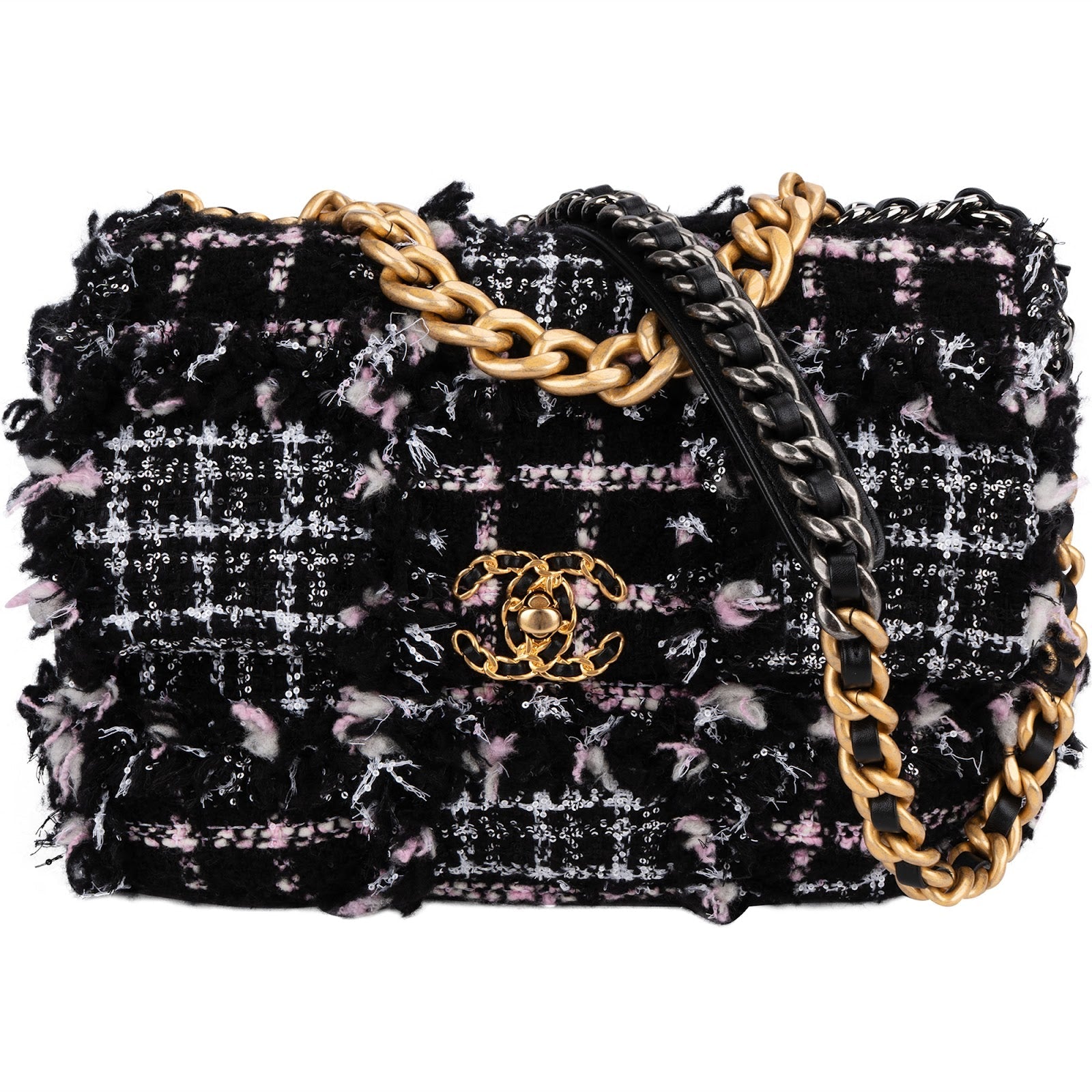 Chanel 19 Tweed Single Flap Crossbody Bag