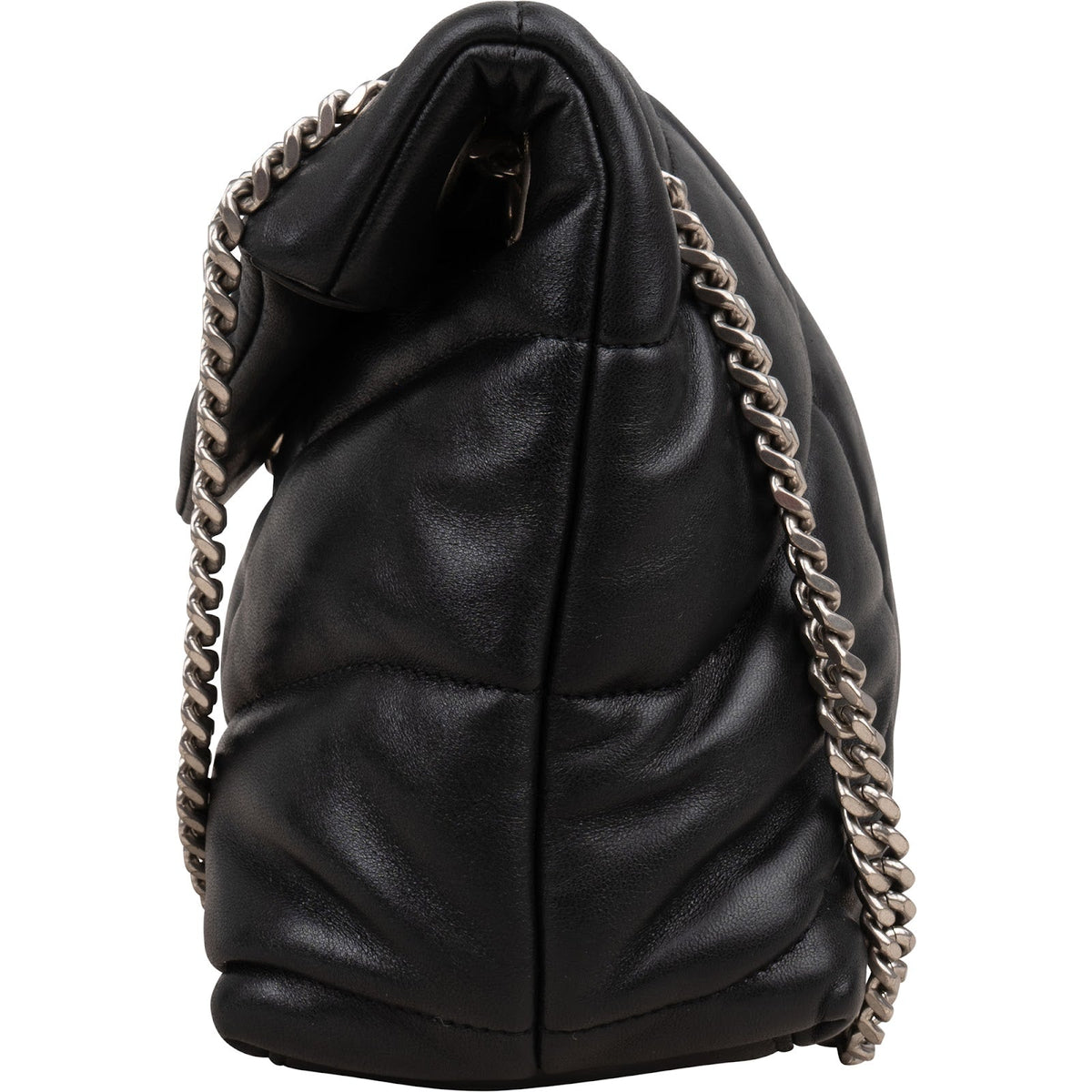Saint Laurent Loulou Puffer aus gestepptem Leder – Ansicht 4