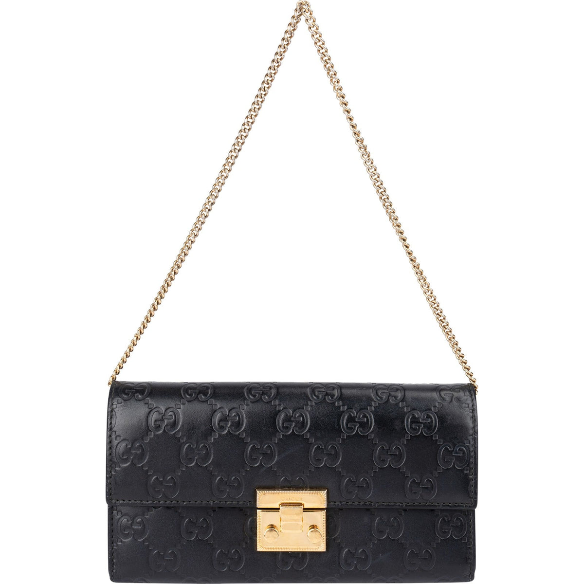 Gucci Wallet On Chain aus Guccissima-Leder – Vorderansicht