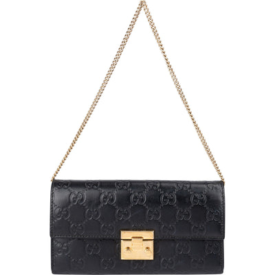 Gucci Guccissima Leather Wallet On Chain Shoulder Bag