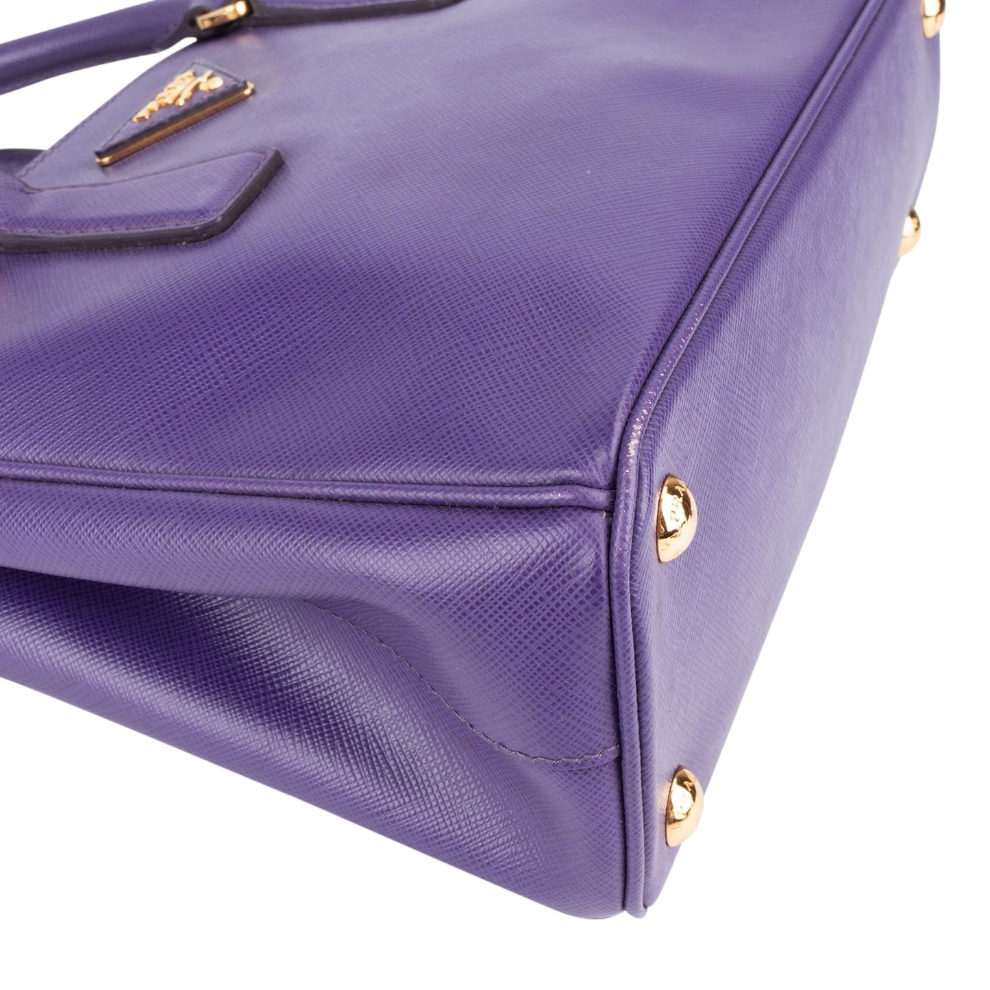 Prada Purple Saffiano Leather Galleria Handbag