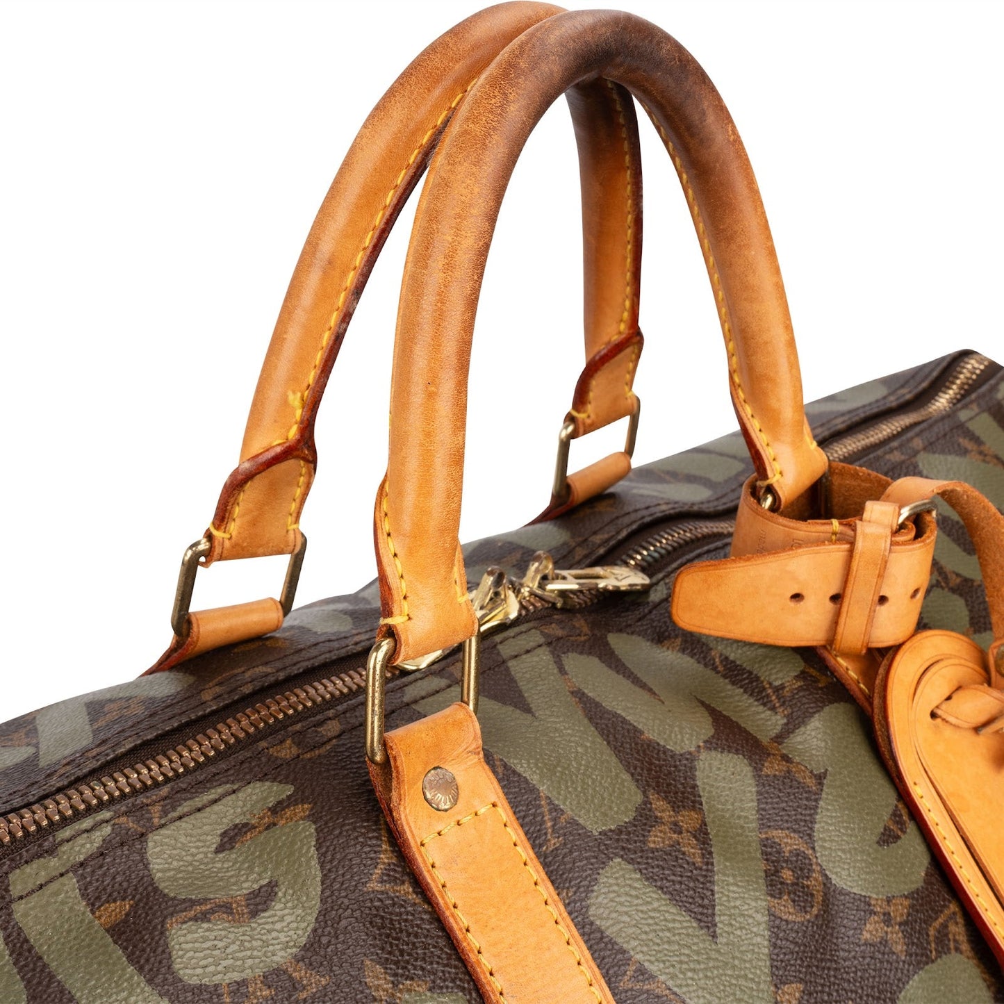 Louis Vuitton Limited Graffiti Monogram Canvas Keepall 50 Travel Bag