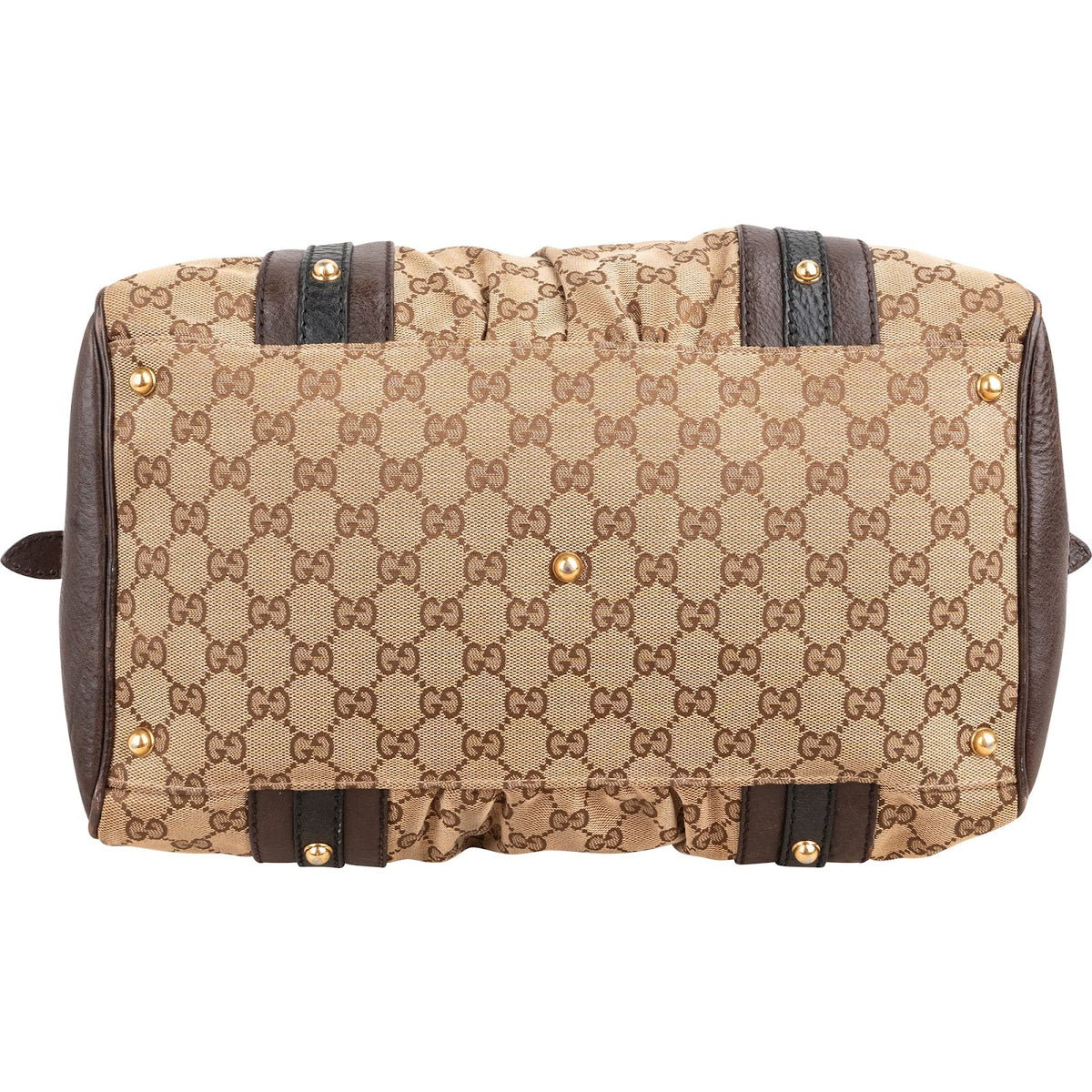 Gucci Monogram GG Canvas Interlocking G Soft Boston 35 Handbag