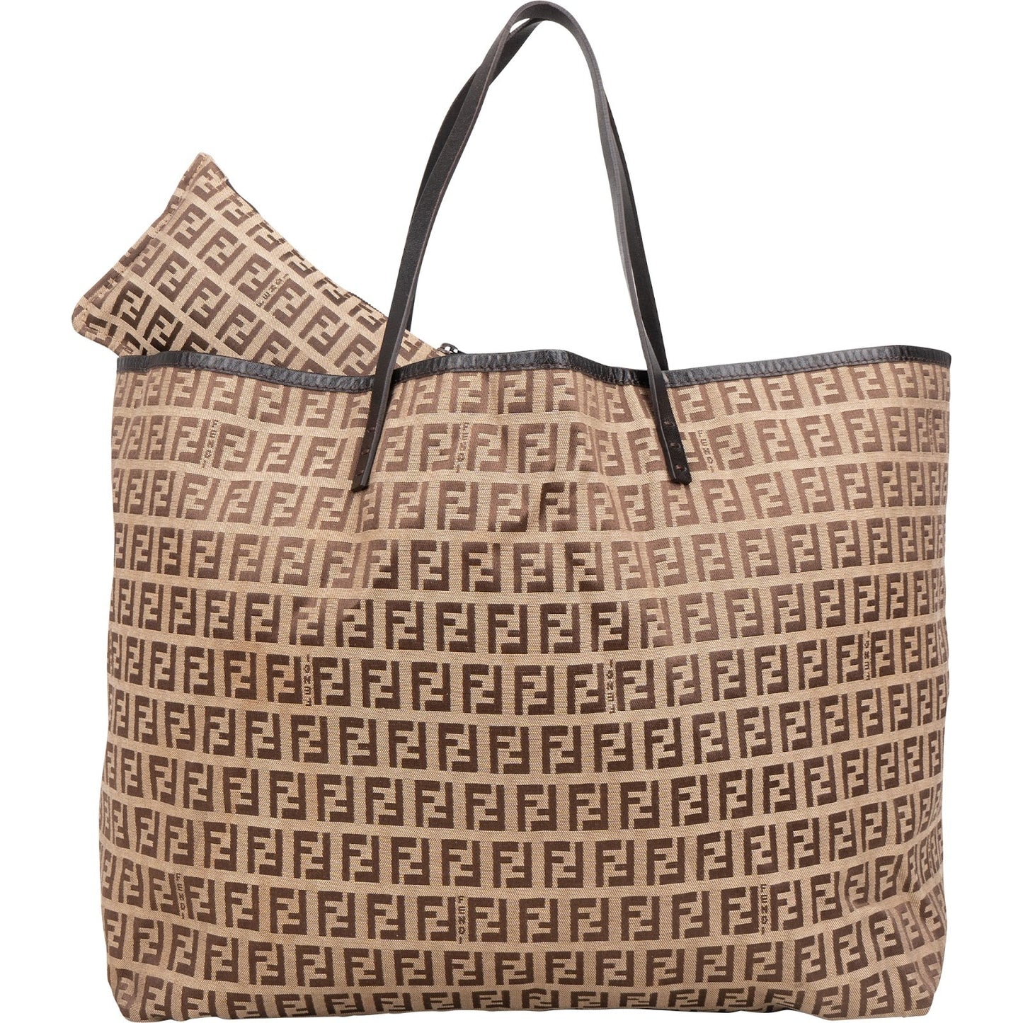 Fendi Monogram FF Nylon Tote Shopper Handbag