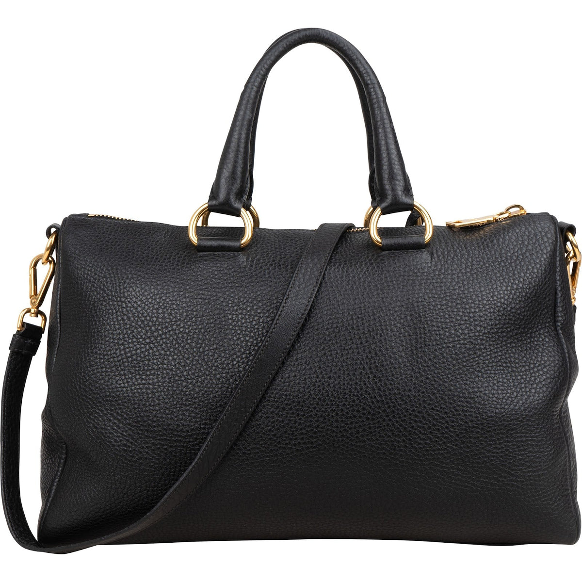 Prada Vitello Daino Leather Bauletto Handbag