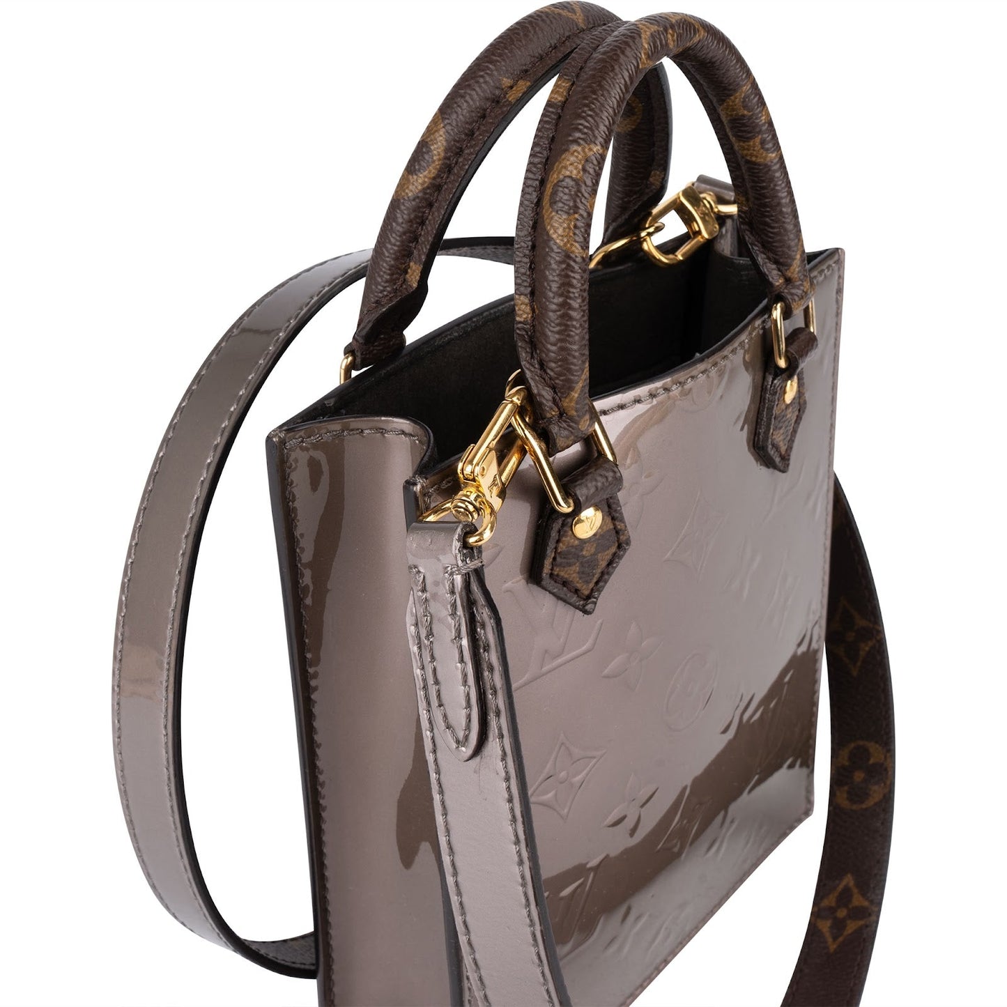 Louis Vuitton Monogram Vernis Petit Sac Plat Handbag