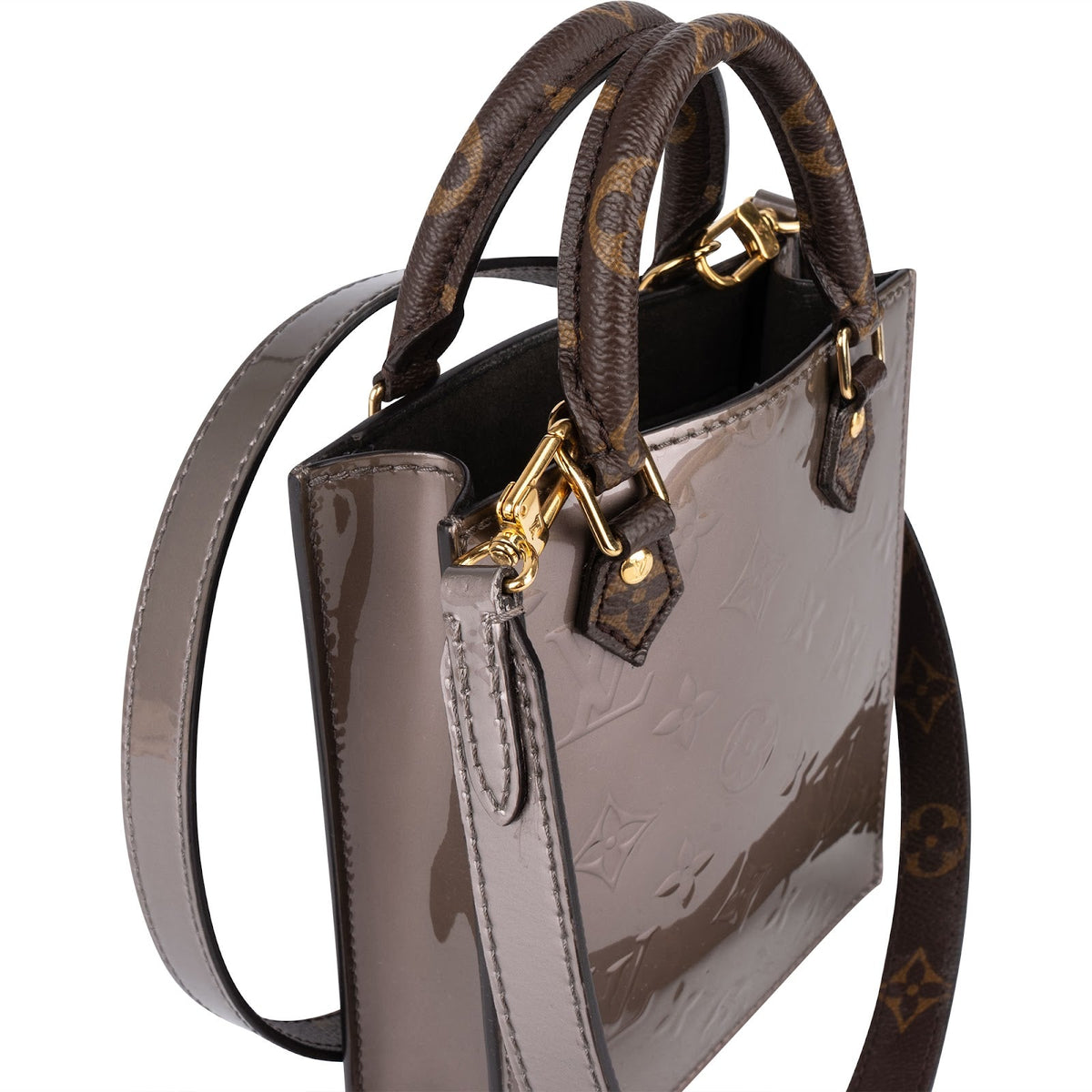 Louis Vuitton Monogram Vernis Petit Sac Plat Handbag