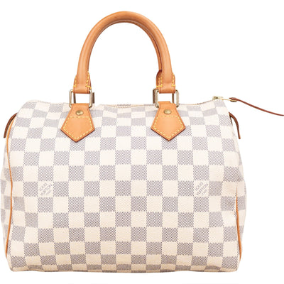 Louis Vuitton Monogram Damier Azur Canvas Speedy 25 Handbag