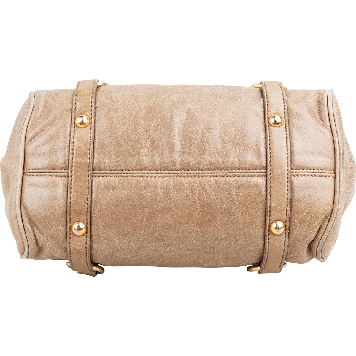 Miu Miu Vitello Lux Leather Bow Small Satchel Handbag