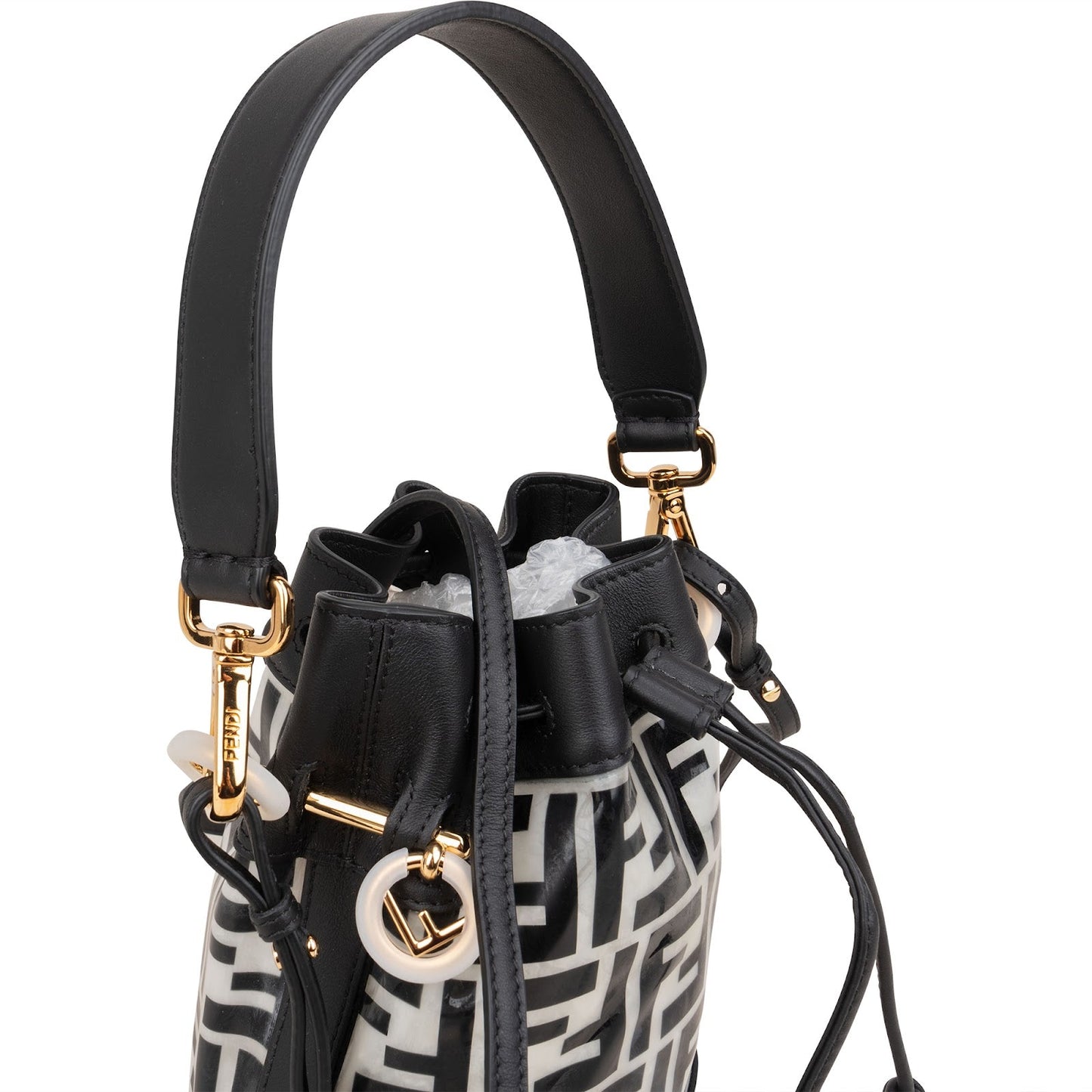 Fendi Monogram FF Mini Mon Tresor Bucket Shoulder Bag