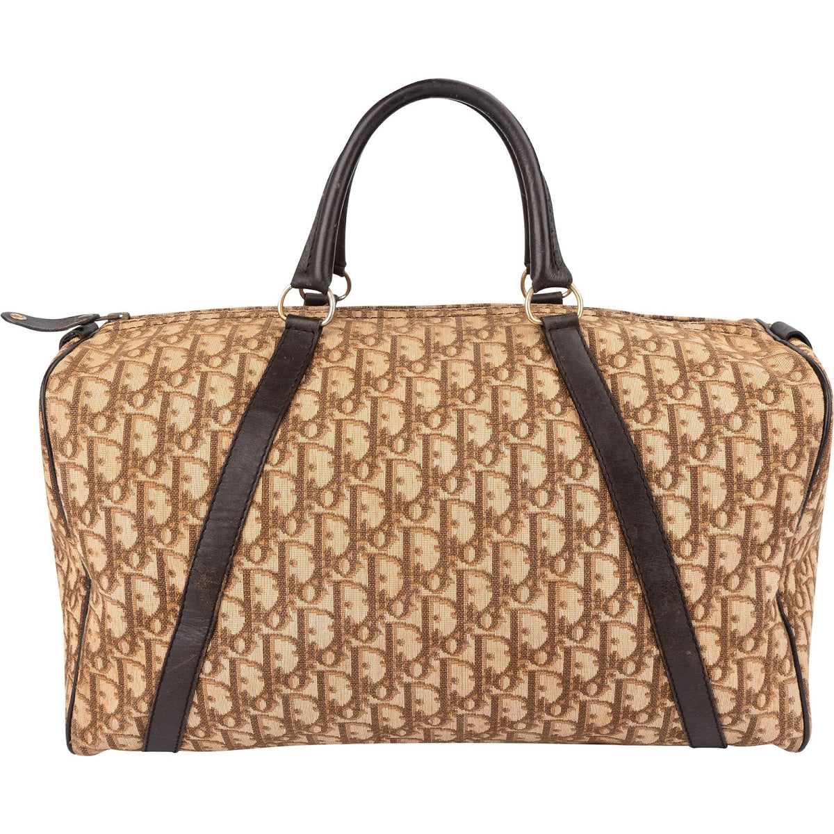Christian Dior Trotter Monogram Canvas Boston 40 Handbag