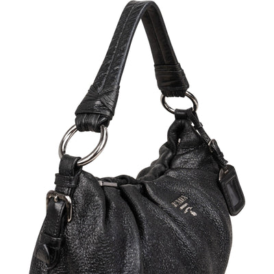 Prada Vitello Daino Ruched Hobo Shoulder Bag