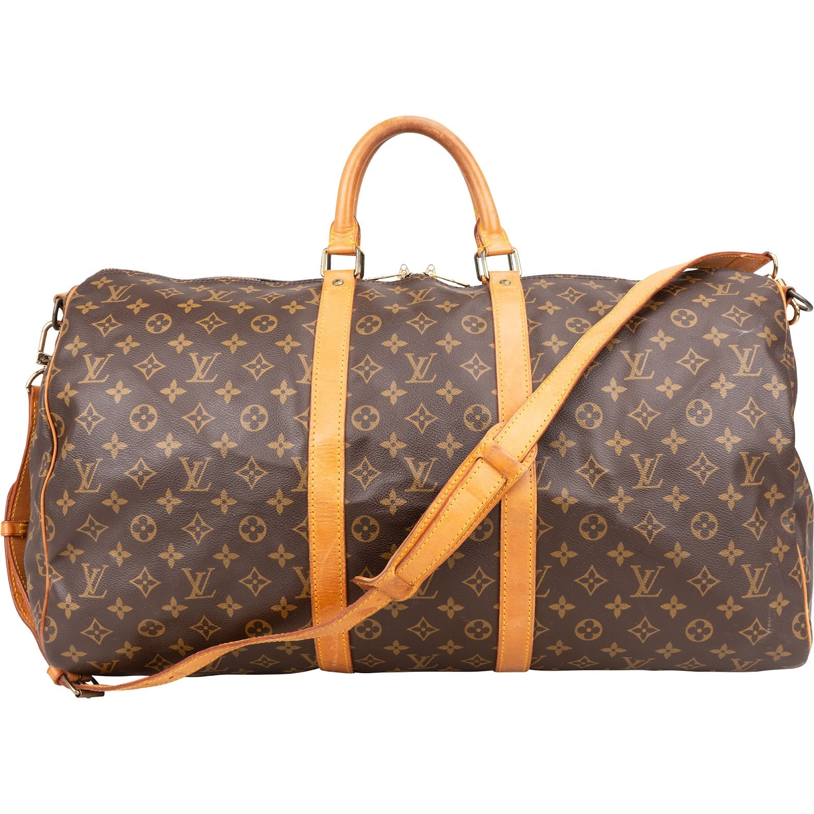 Louis Vuitton Monogram Canvas Keepall 55 Bandoulière Travel Bag