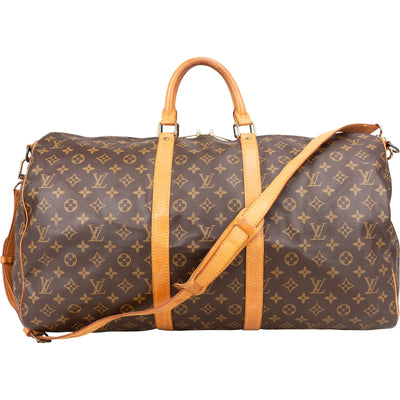 Louis Vuitton Monogram Canvas Keepall 55 Bandoulière Travel Bag