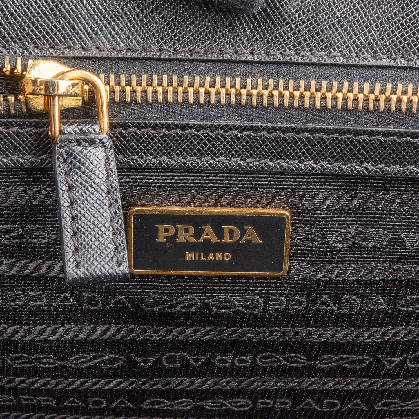 Prada Black Saffiano Leather Galleria Handbag