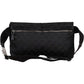 Gucci Black Monogram GG Belt Crossbody Bag