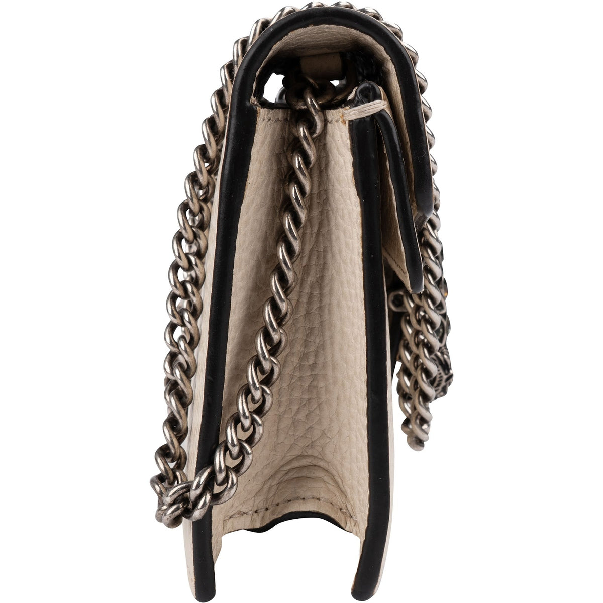 Gucci Grained Leather Dionysus Crystal Super Mini Crossbody Bag