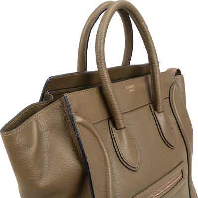 Céline Grained Calfskin Large Luggage Handbag