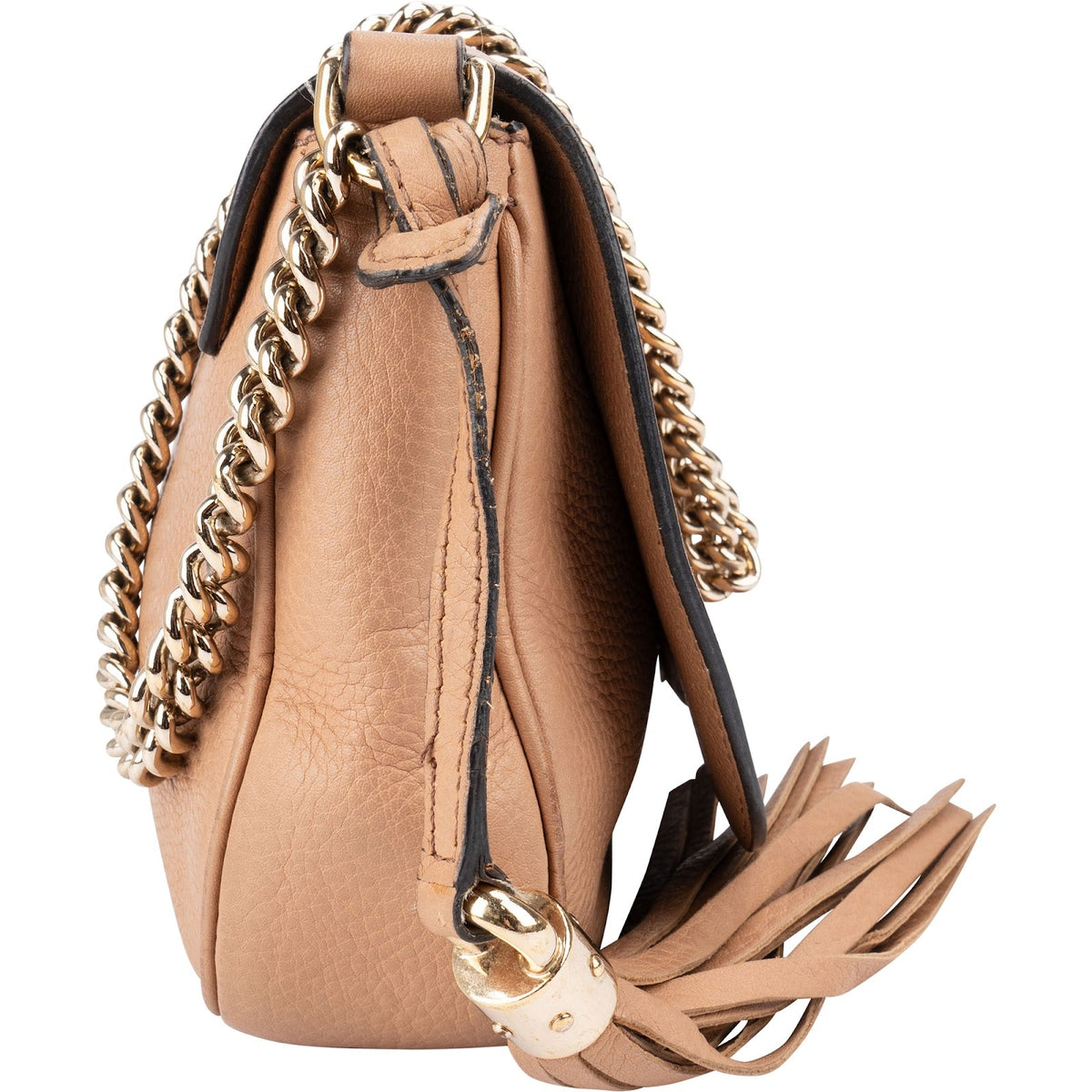 Gucci Grained Leather GG Soho Crossbody Bag